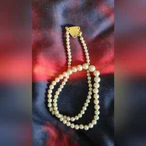 Classic Pearl Strand Necklace in Cream - Elegant Women’s Jewelry